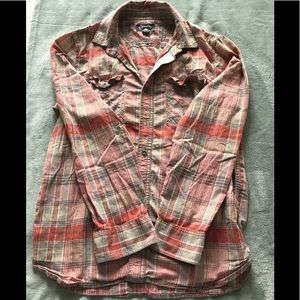 Converse plaid button down shirt
